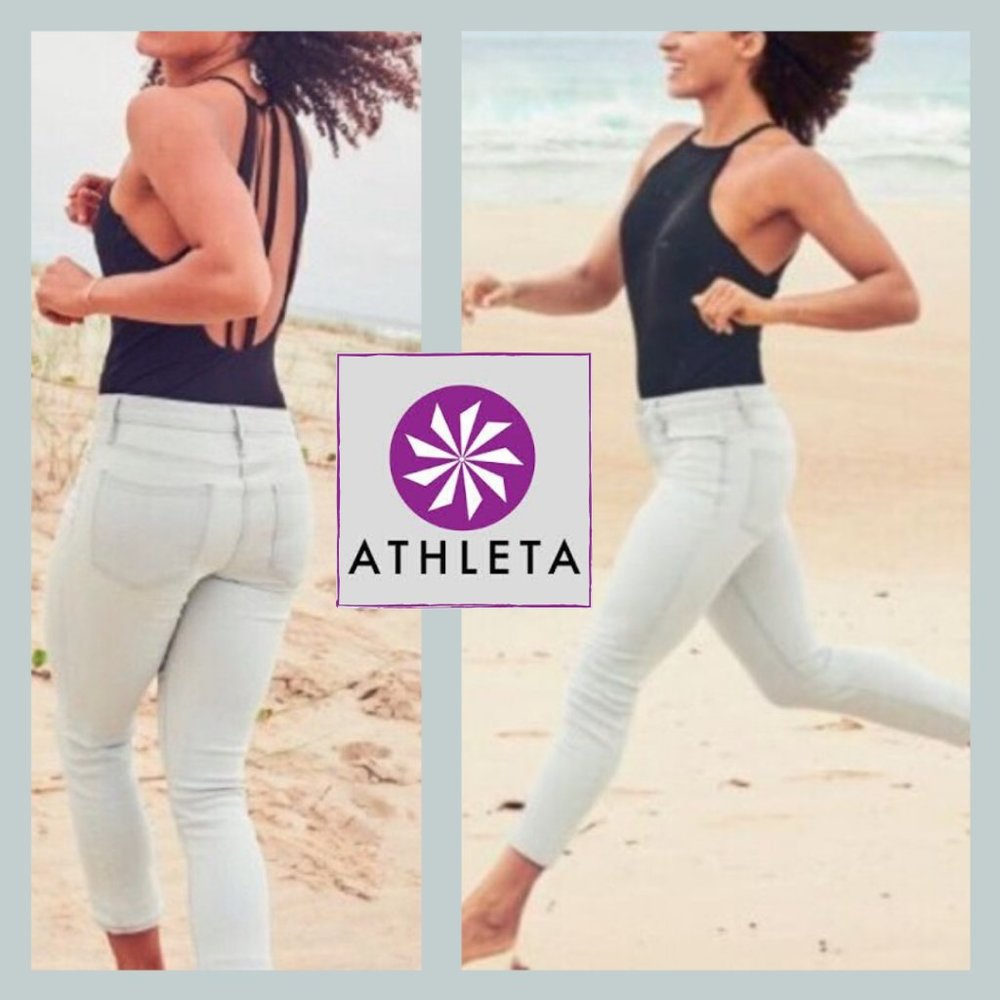 ATHLETA SCULPTEK SKINNY CROP JEAN - GLACIER WASH